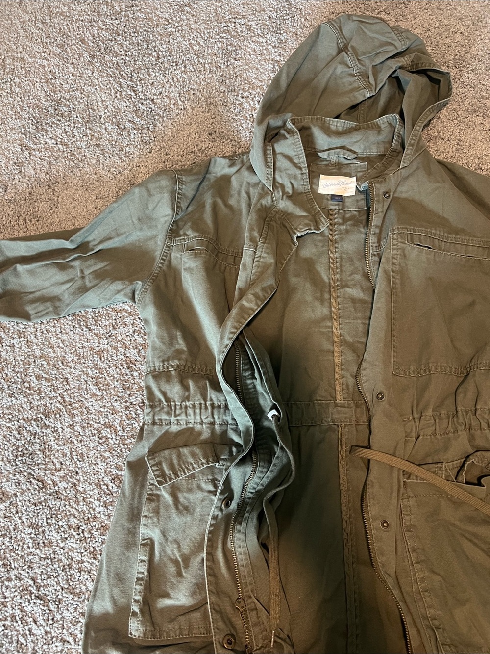 Universal Thread Olive Green Utility Anorak Jacket with Hood